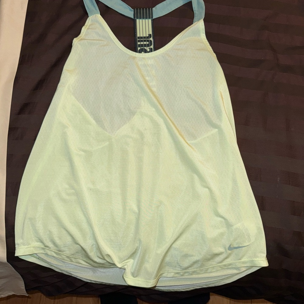 Nike Women's light green Tank Top